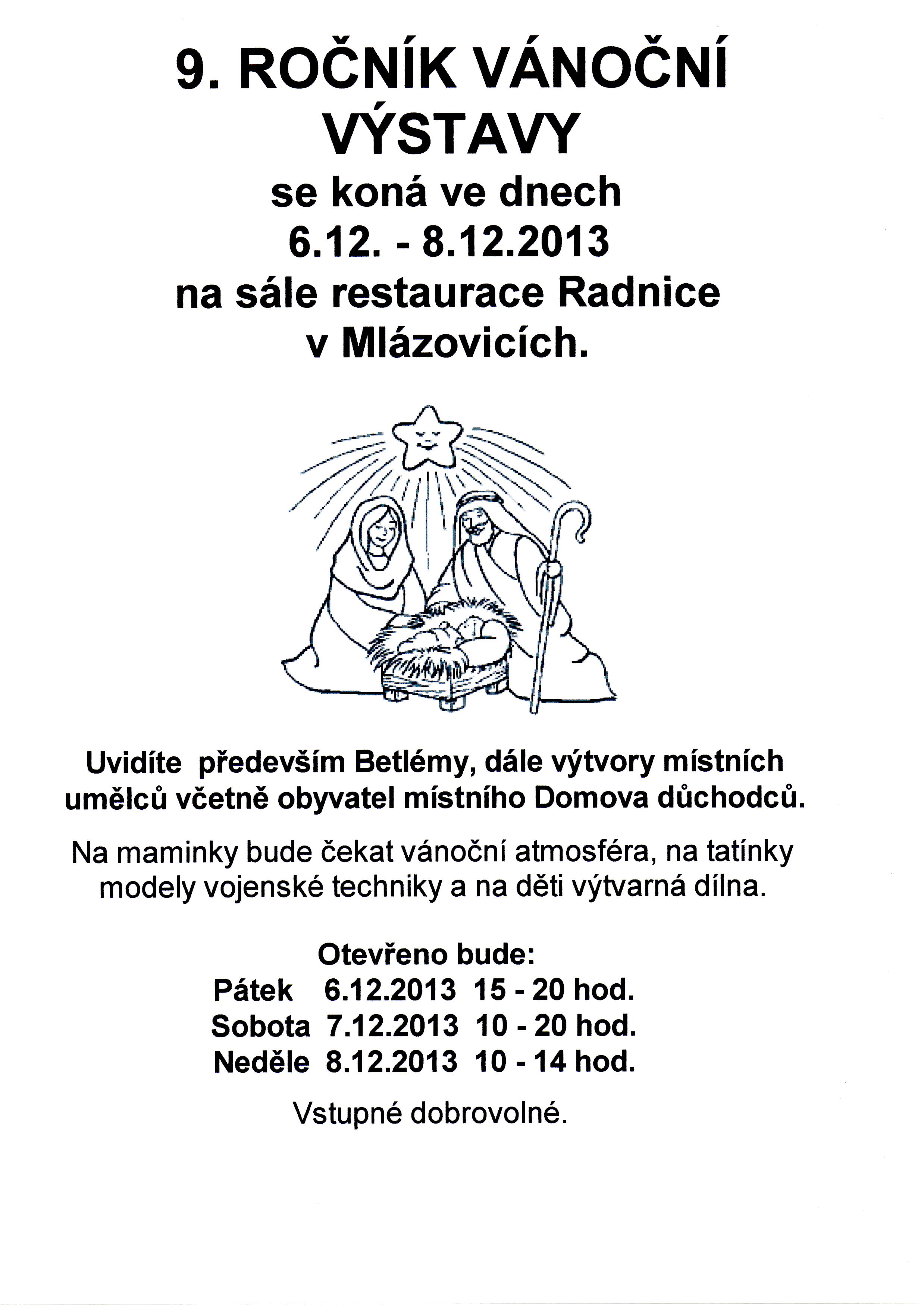 9. ROČNÍK VÁNOČNÍ VÝSTAVY